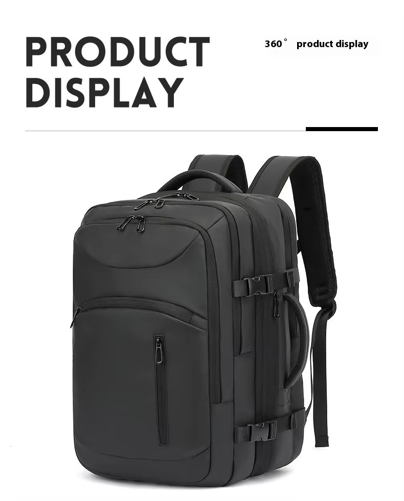 Water-Resistant Large Capacity Expandable USB Business Oxford Laptop Backpack product detail