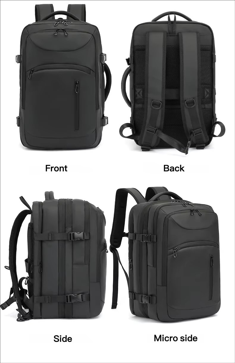 Water-Resistant Large Capacity Expandable USB Business Oxford Laptop Backpack product detail