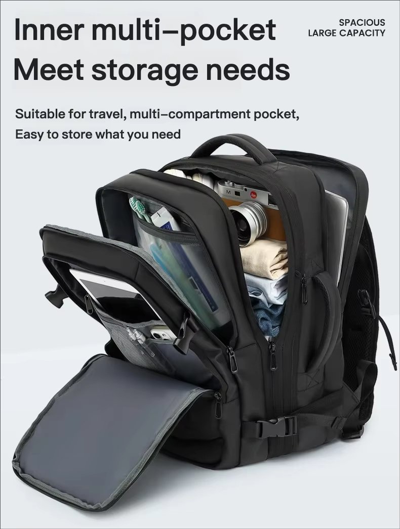 Water-Resistant Large Capacity Expandable USB Business Oxford Laptop Backpack product detail