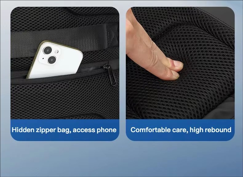 Water-Resistant Large Capacity Expandable USB Business Oxford Laptop Backpack product detail