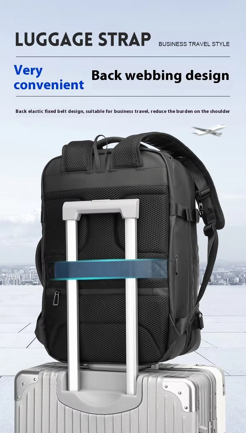 Water-Resistant Large Capacity Expandable USB Business Oxford Laptop Backpack product detail