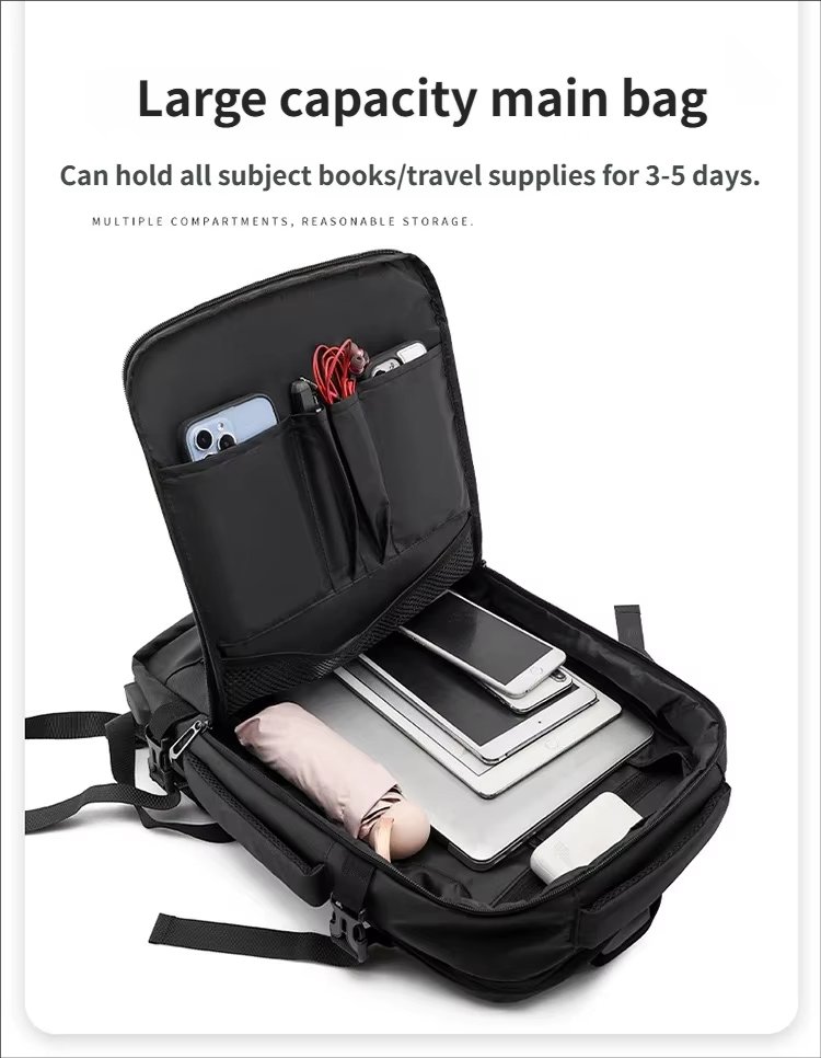 Water-Resistant Large Capacity Expandable Business Travel Oxford Laptop Backpack product detail