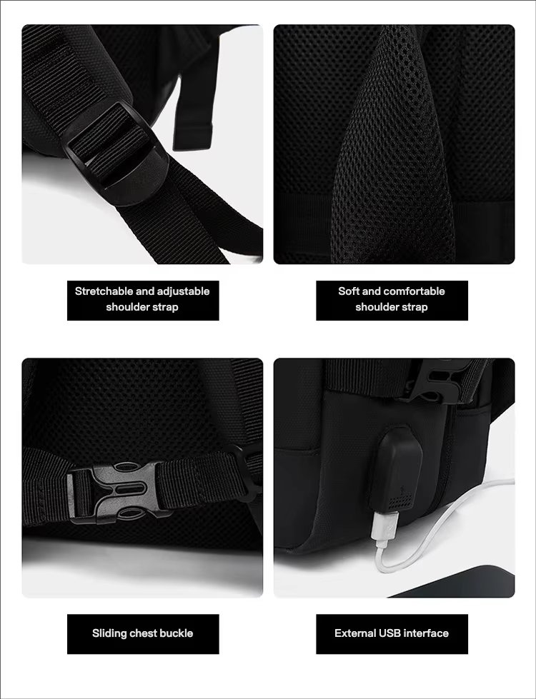 Water-Resistant Large Capacity Expandable Business Travel Oxford Laptop Backpack product detail