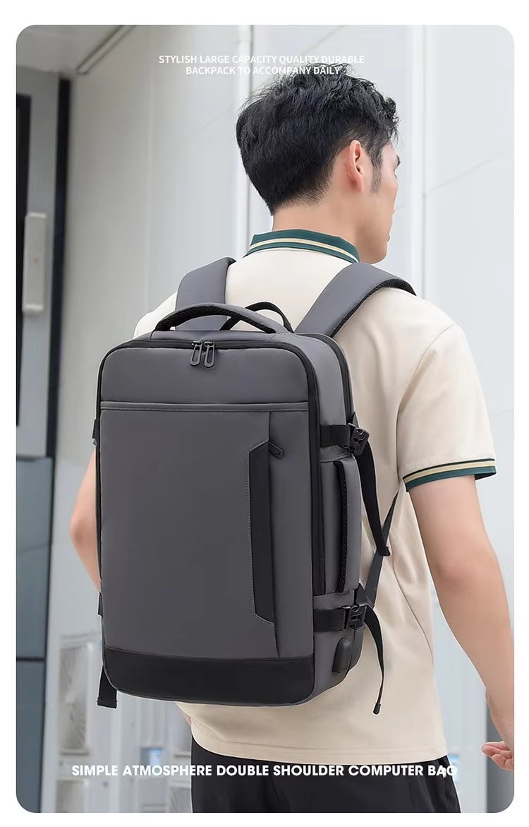 Water-Resistant Large Capacity Expandable Business Travel Oxford Laptop Backpack product detail