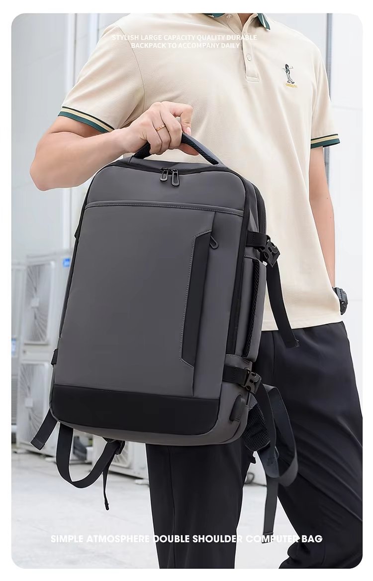 Water-Resistant Large Capacity Expandable Business Travel Oxford Laptop Backpack product detail