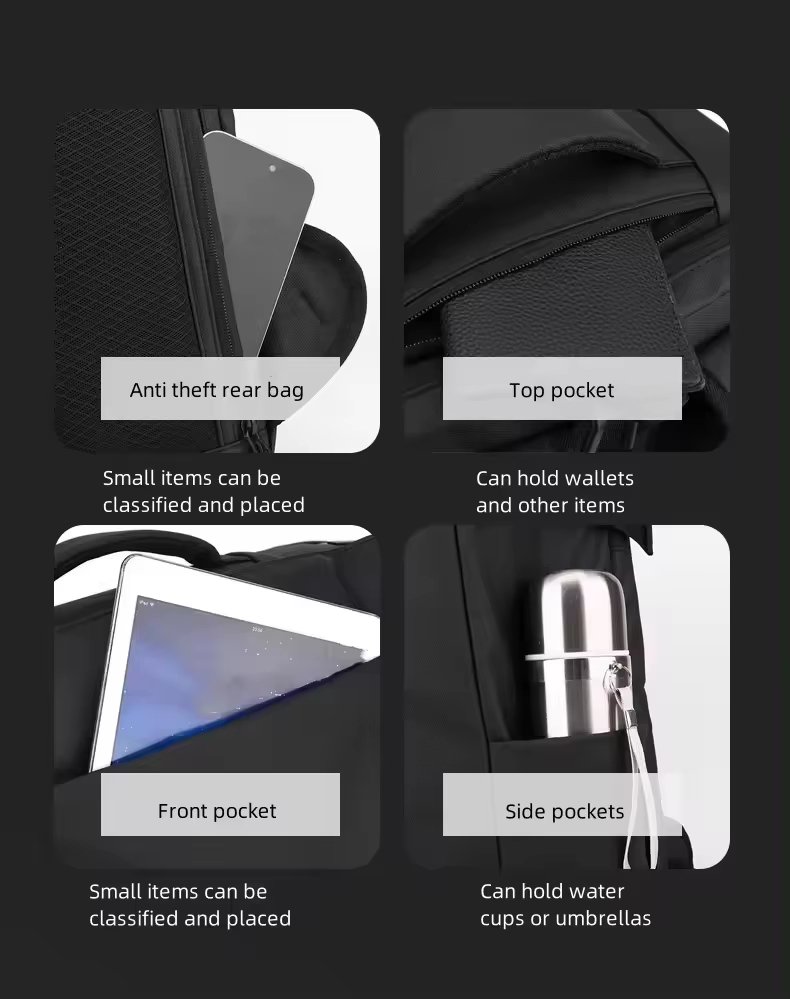 Anti-Theft Water-Resistant Lightweight Modern Business Oxford Laptop Backpack product detail