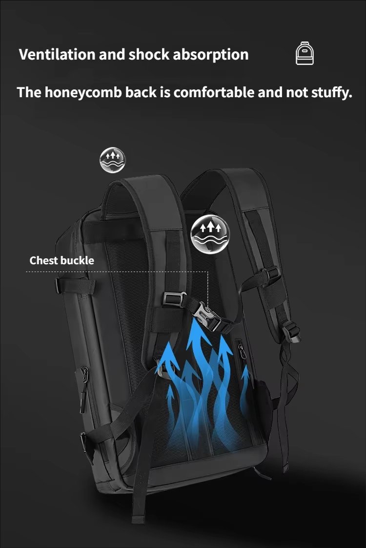 Anti-Theft Water-Resistant Lightweight Modern Business Oxford Laptop Backpack product detail