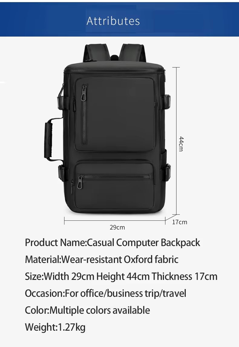 Modern Outdoor Business Travel School Oxford Laptop Backpack product detail