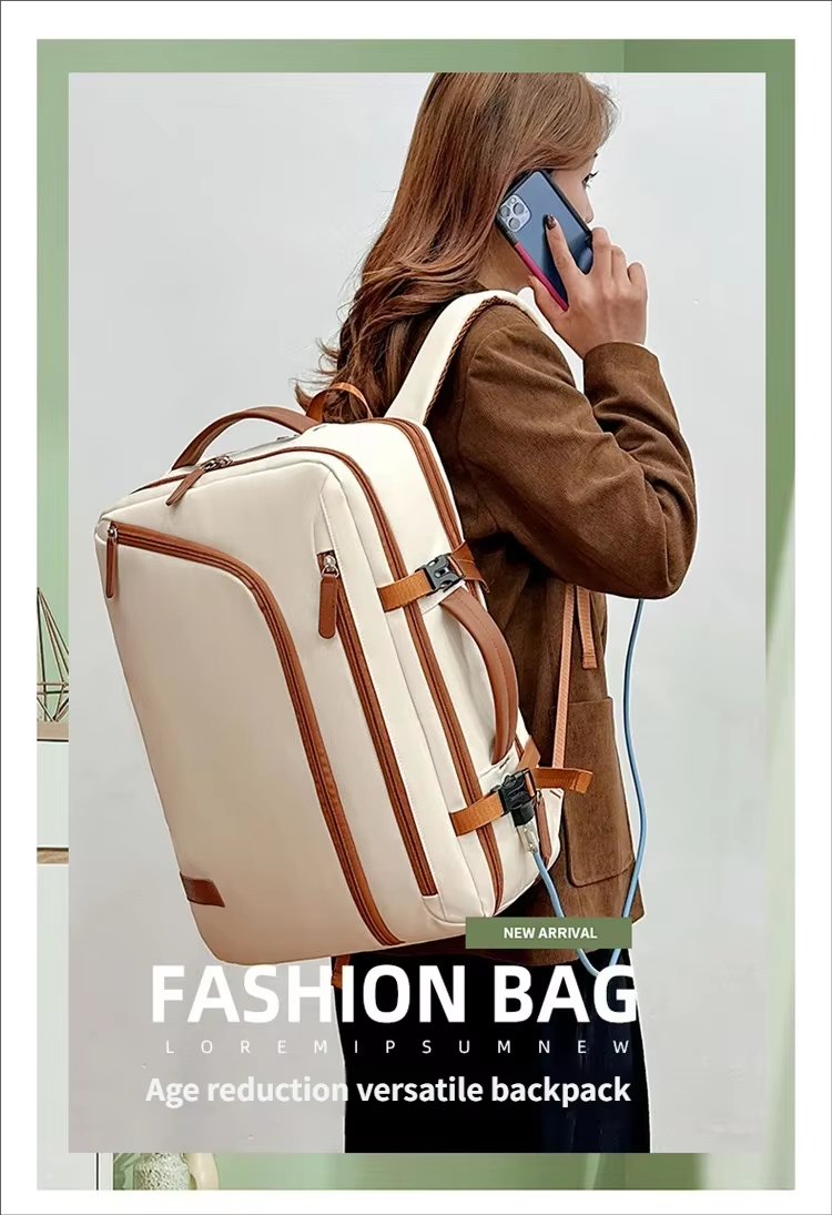 Water-Resistant Large Capacity Expandable Business Travel Oxford Laptop Backpack product detail