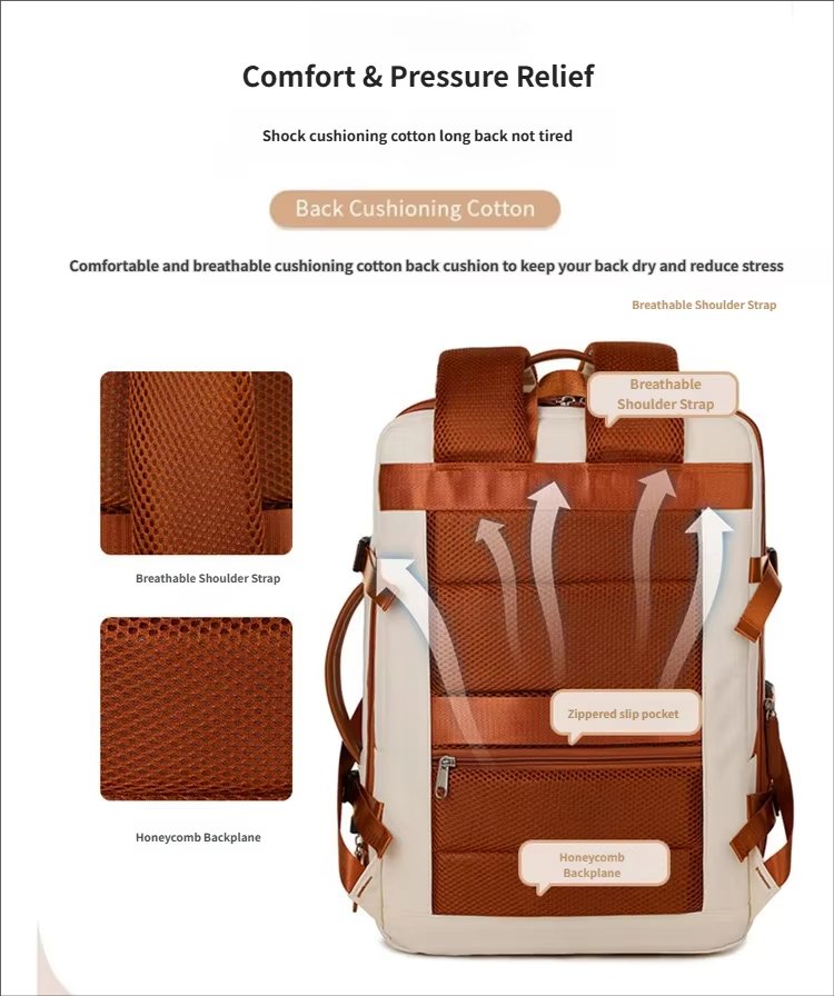 Water-Resistant Large Capacity Expandable Business Travel Oxford Laptop Backpack product detail