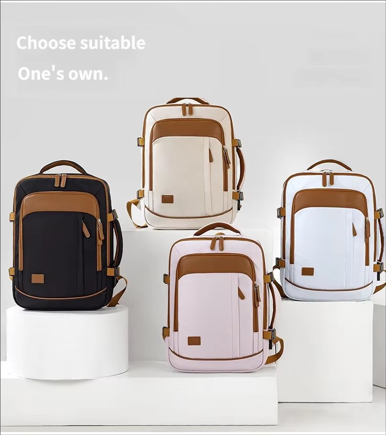 Water-Resistant Large Capacity Expandable Business Travel Nylon Laptop Backpack product detail