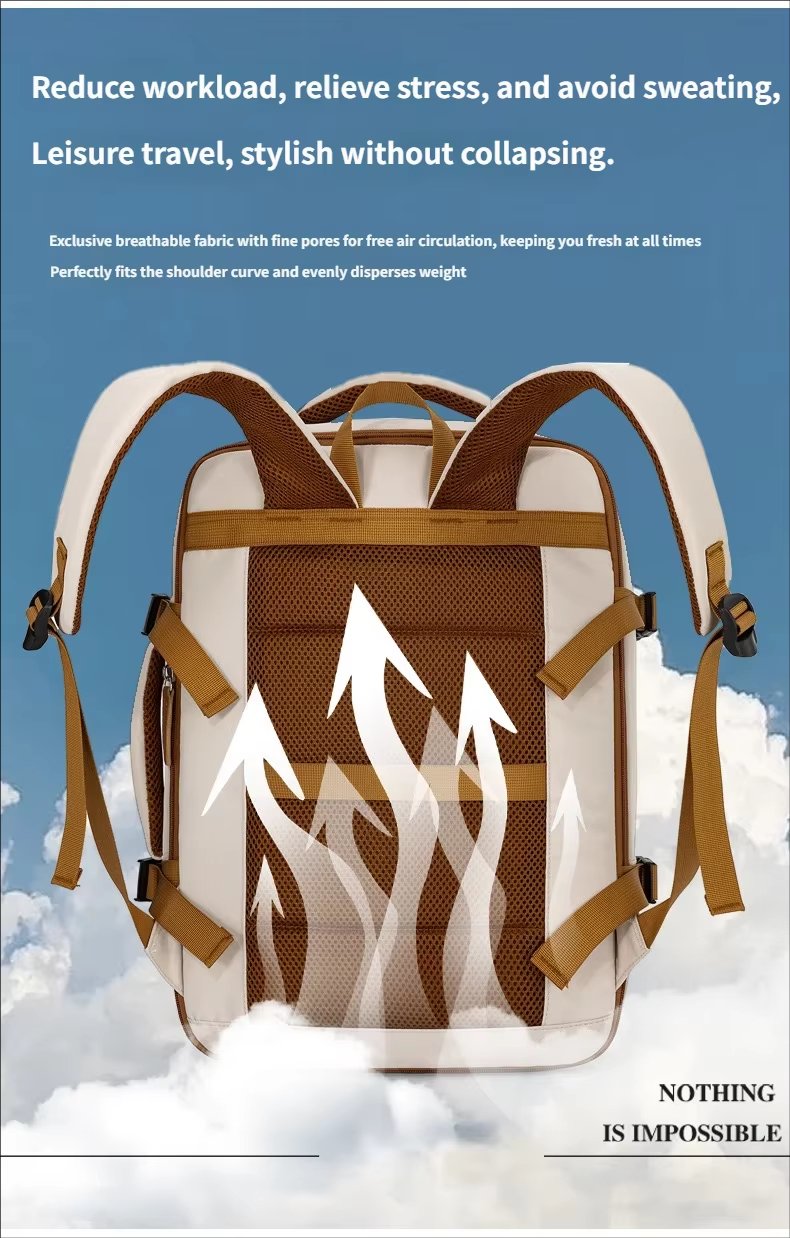 Water-Resistant Large Capacity Expandable Business Travel Nylon Laptop Backpack product detail