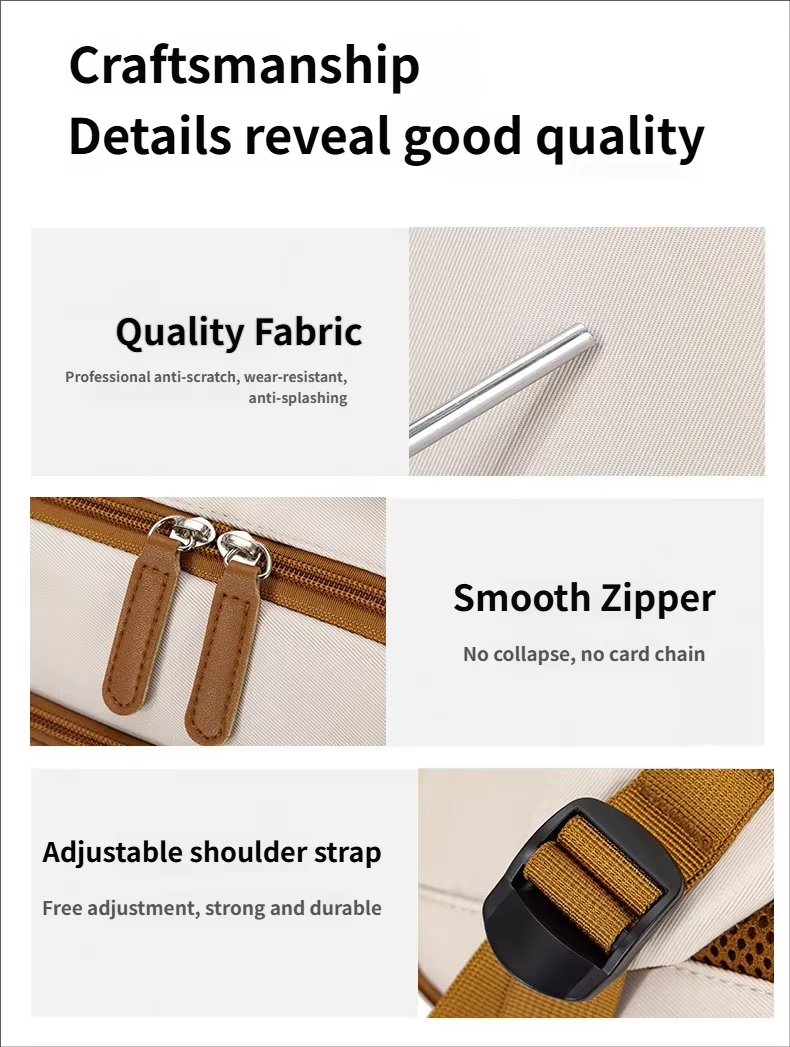 Water-Resistant Large Capacity Expandable Business Travel Nylon Laptop Backpack product detail