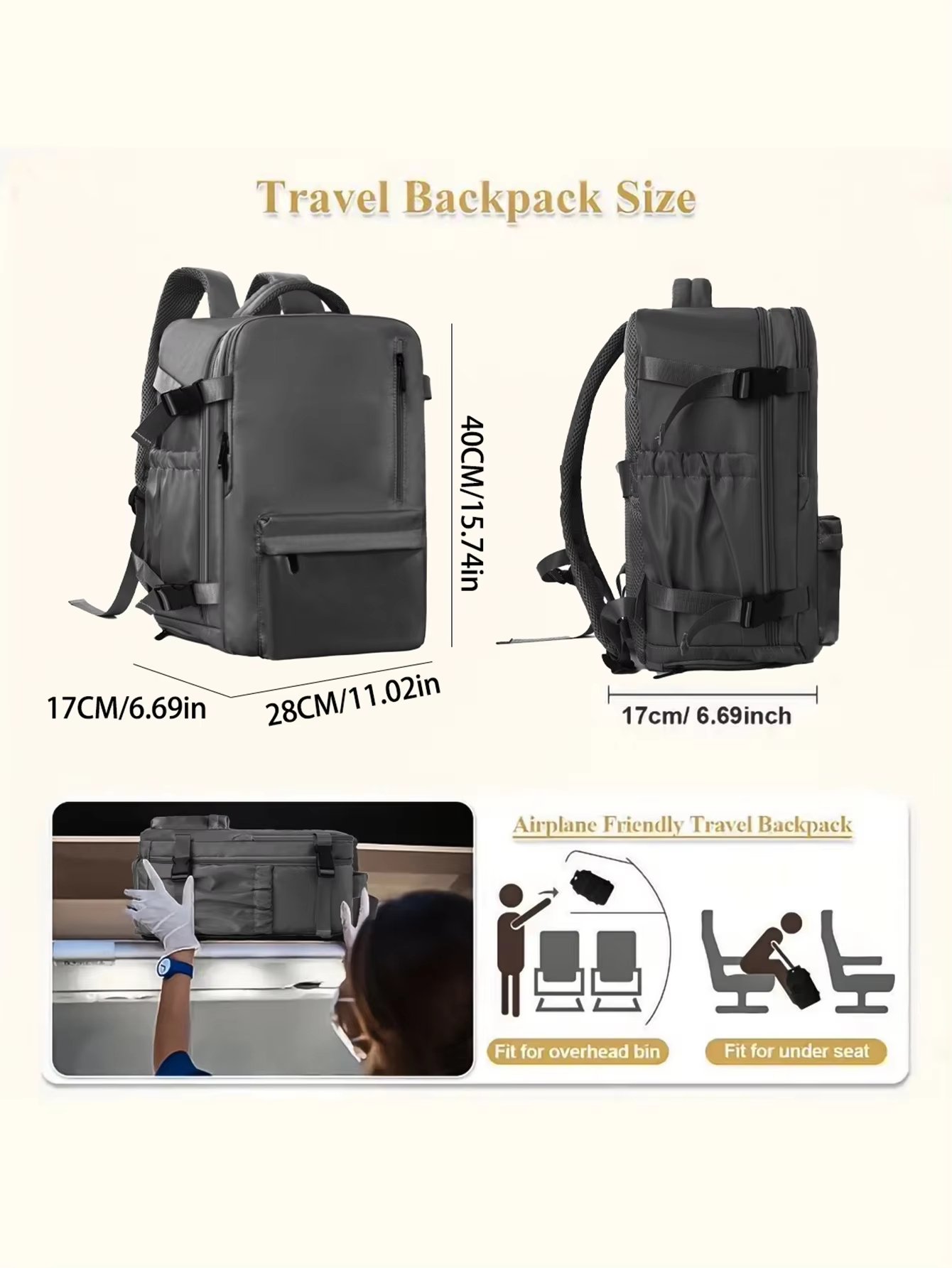 Water-Resistant Large Capacity Business Travel School Oxford Large Capacity Backpack product detail