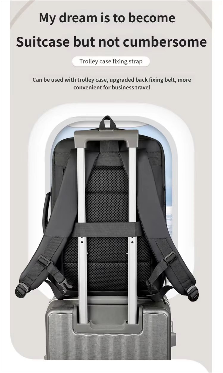 Water-Resistant Large Capacity USB Modern Business Oxford Laptop Backpack product detail