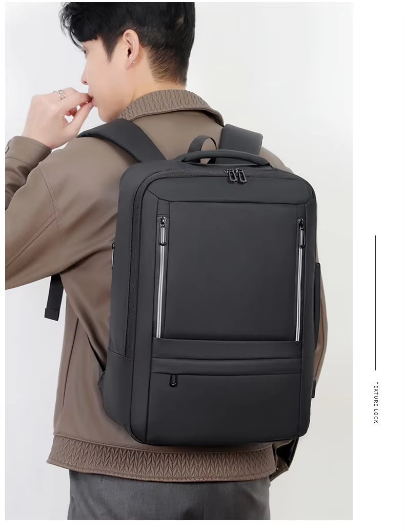 Anti-Theft Water-Resistant Large Capacity Expandable Business Leather Laptop Backpack product detail