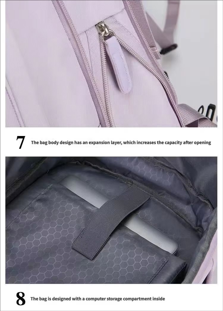 Large Capacity Lightweight USB Travel Oxford Laptop Backpack product detail