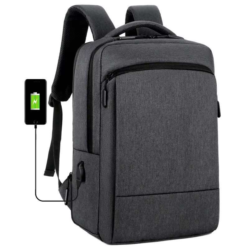 Water-Resistant Large Capacity USB Business Travel Nylon Laptop Backpack product detail