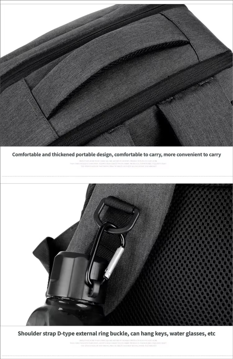 Water-Resistant Large Capacity USB Business Travel Nylon Laptop Backpack product detail