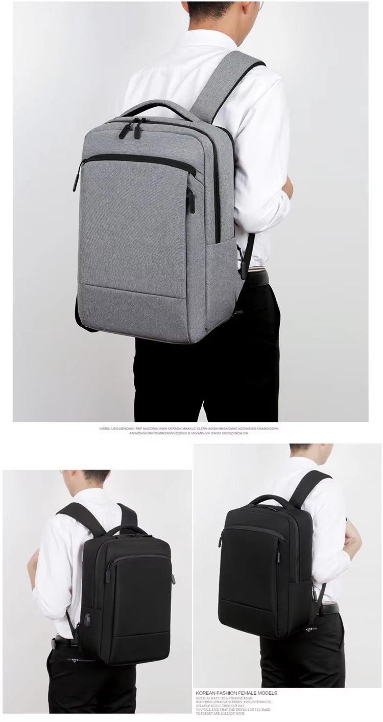 Water-Resistant Large Capacity USB Business Travel Nylon Laptop Backpack product detail