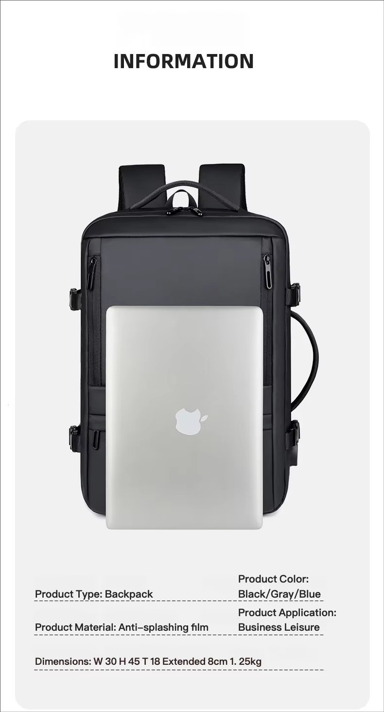 Water-Resistant Large Capacity Business Travel School Oxford Laptop Backpack product detail