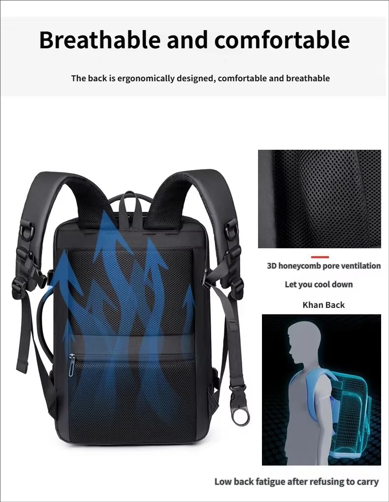 Water-Resistant Large Capacity Business Travel School Oxford Laptop Backpack product detail
