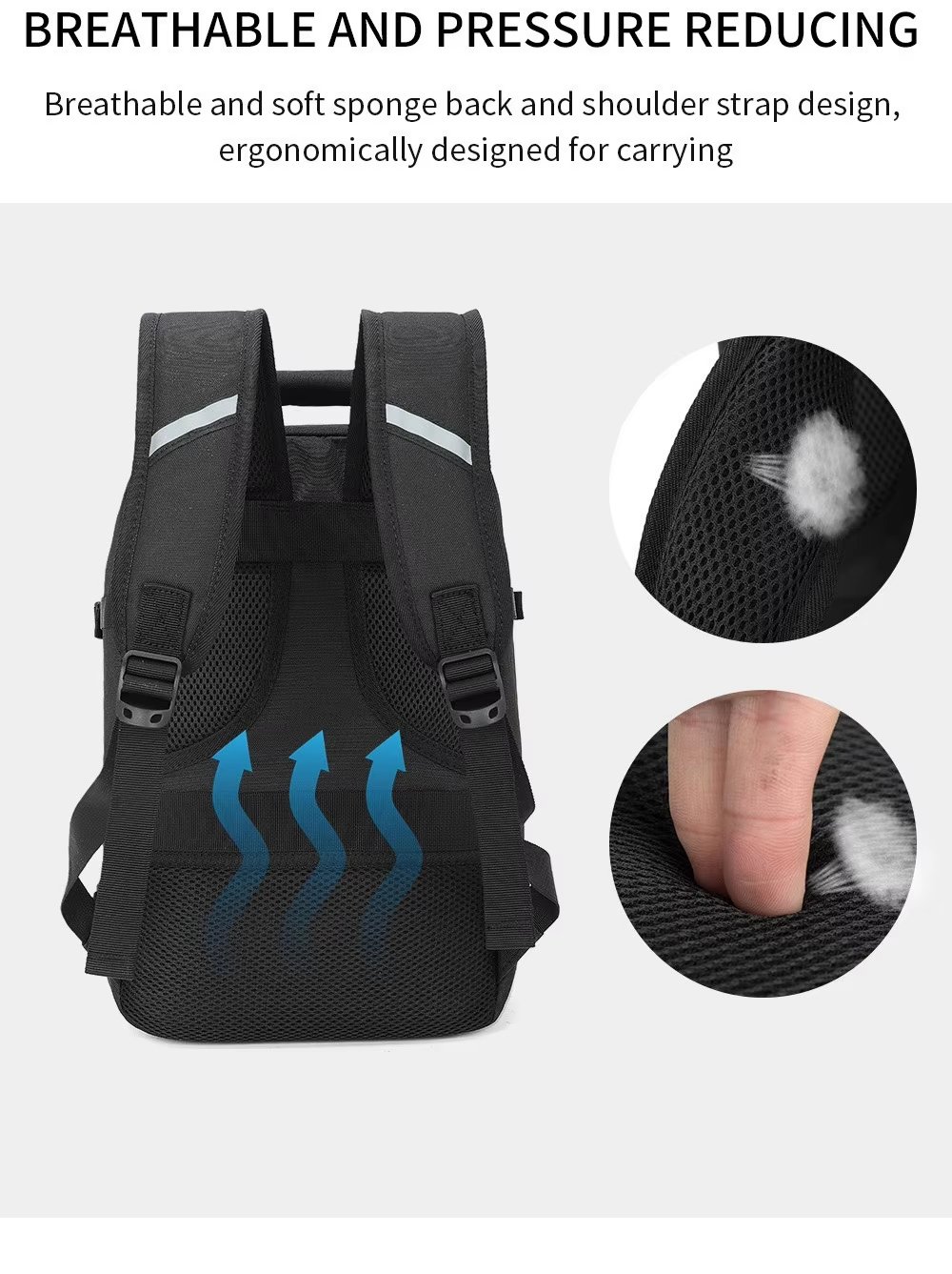 Water-Resistant Large Capacity Business Travel School Oxford Laptop Backpack product detail