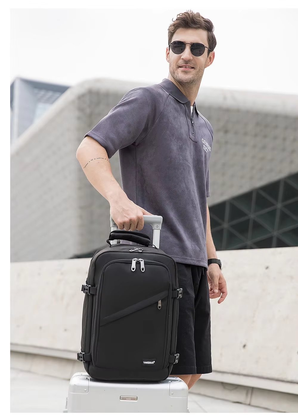 Water-Resistant Large Capacity Business Travel School Oxford Laptop Backpack product detail