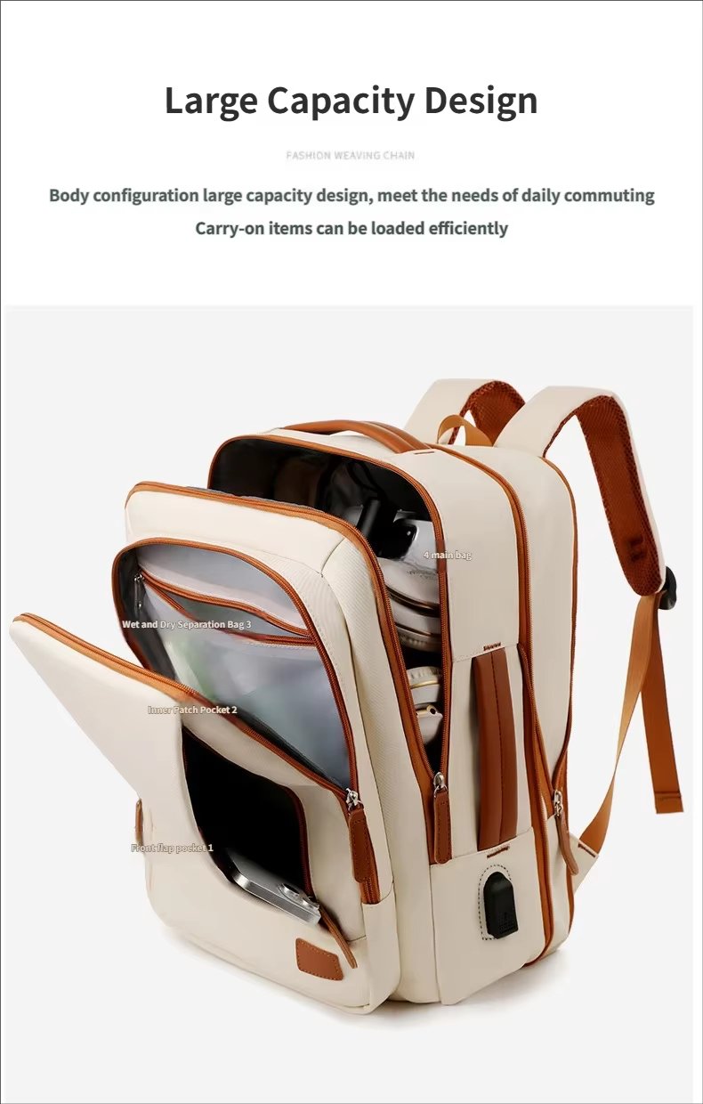 Water-Resistant Large Capacity Modern Business Travel Oxford Laptop Backpack product detail