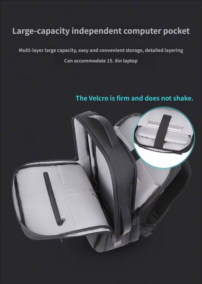 Anti-Theft Water-Resistant Expandable USB Business Oxford Laptop Backpack product detail