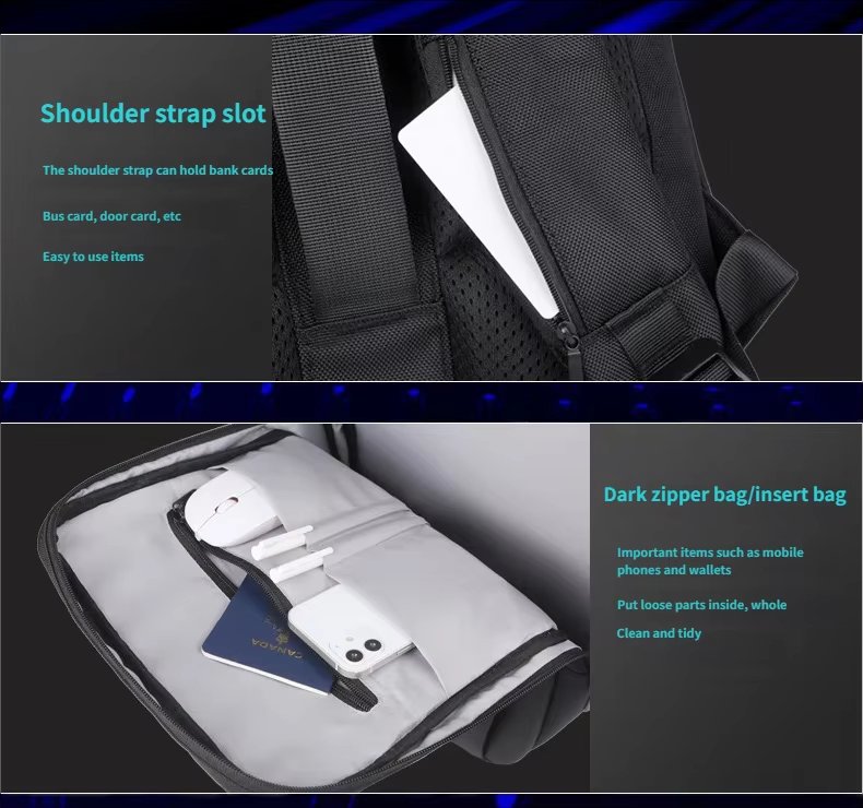 Anti-Theft Water-Resistant Expandable USB Business Oxford Laptop Backpack product detail