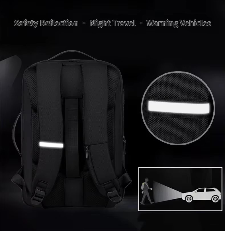 Anti-Theft Water-Resistant Expandable USB Business Oxford Laptop Backpack product detail
