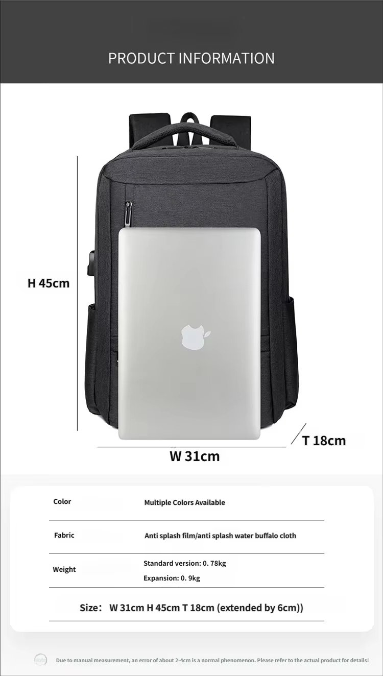 Water-Resistant Expandable Outdoor Business Travel Oxford Laptop Backpack product detail
