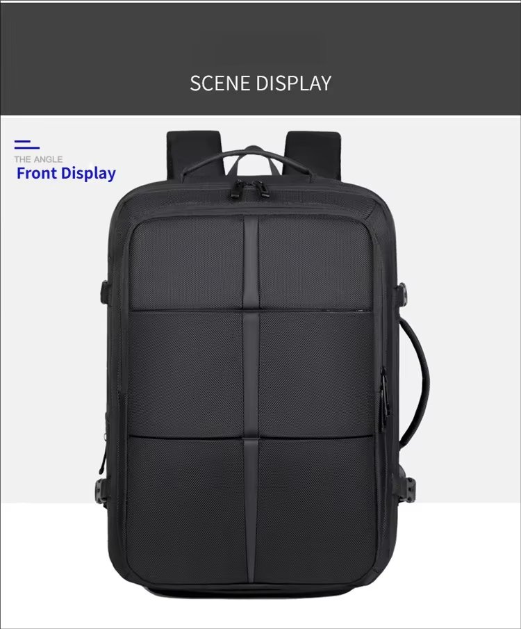 Water-Resistant Large Capacity Expandable Business Travel Oxford Laptop Backpack product detail