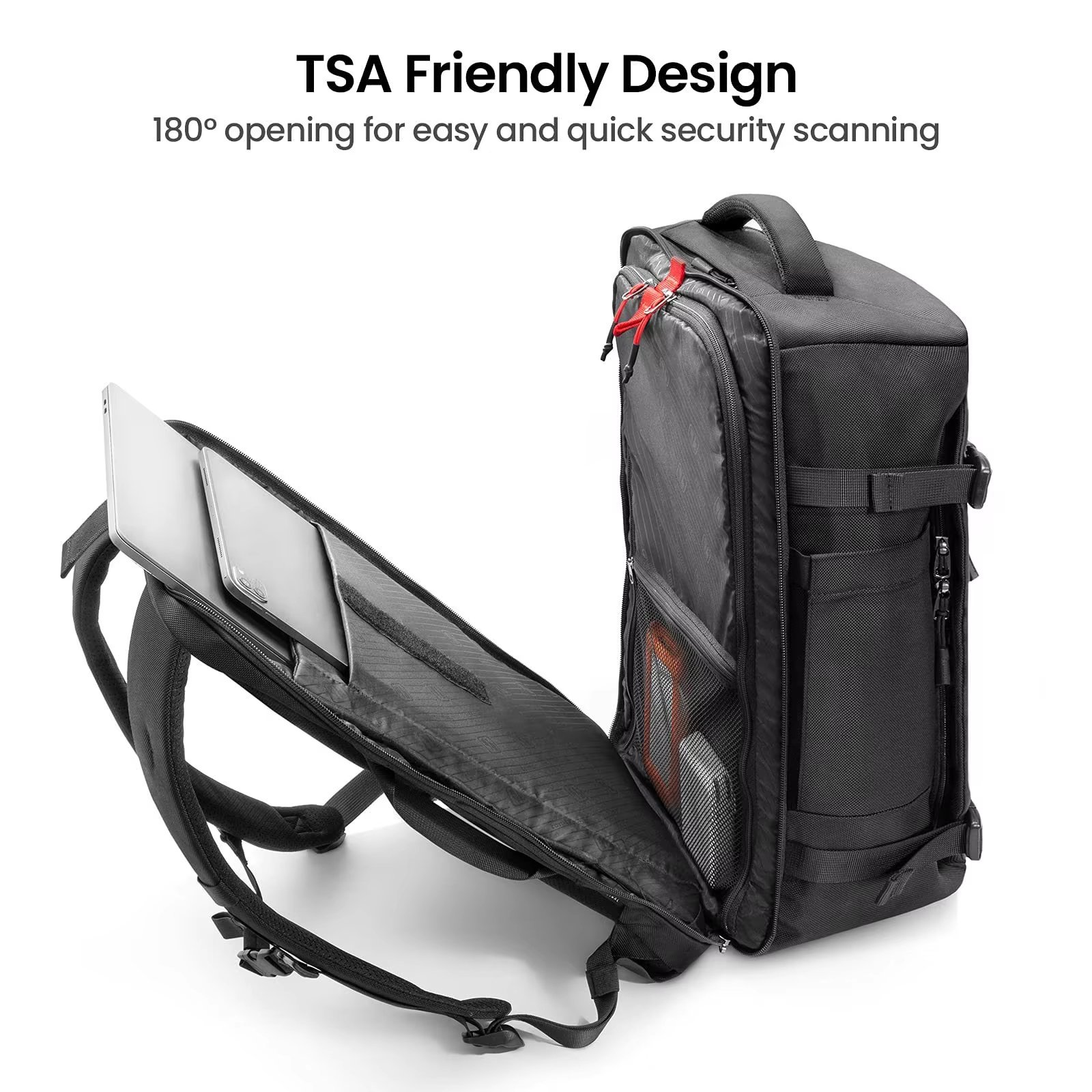 Water-Resistant Large Capacity Lightweight Business Travel 1860D Fabric Laptop Backpack product detail