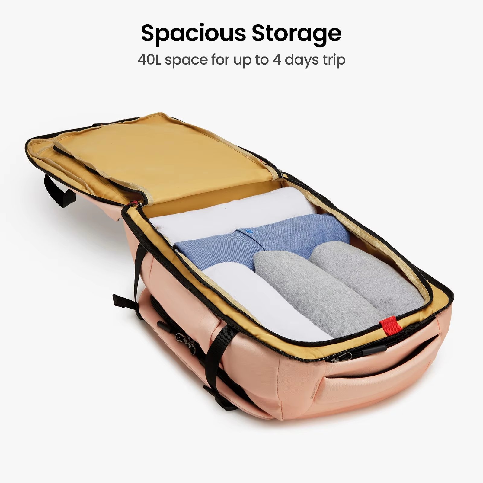 Water-Resistant Large Capacity Lightweight Business Travel 1860D Fabric Laptop Backpack product detail