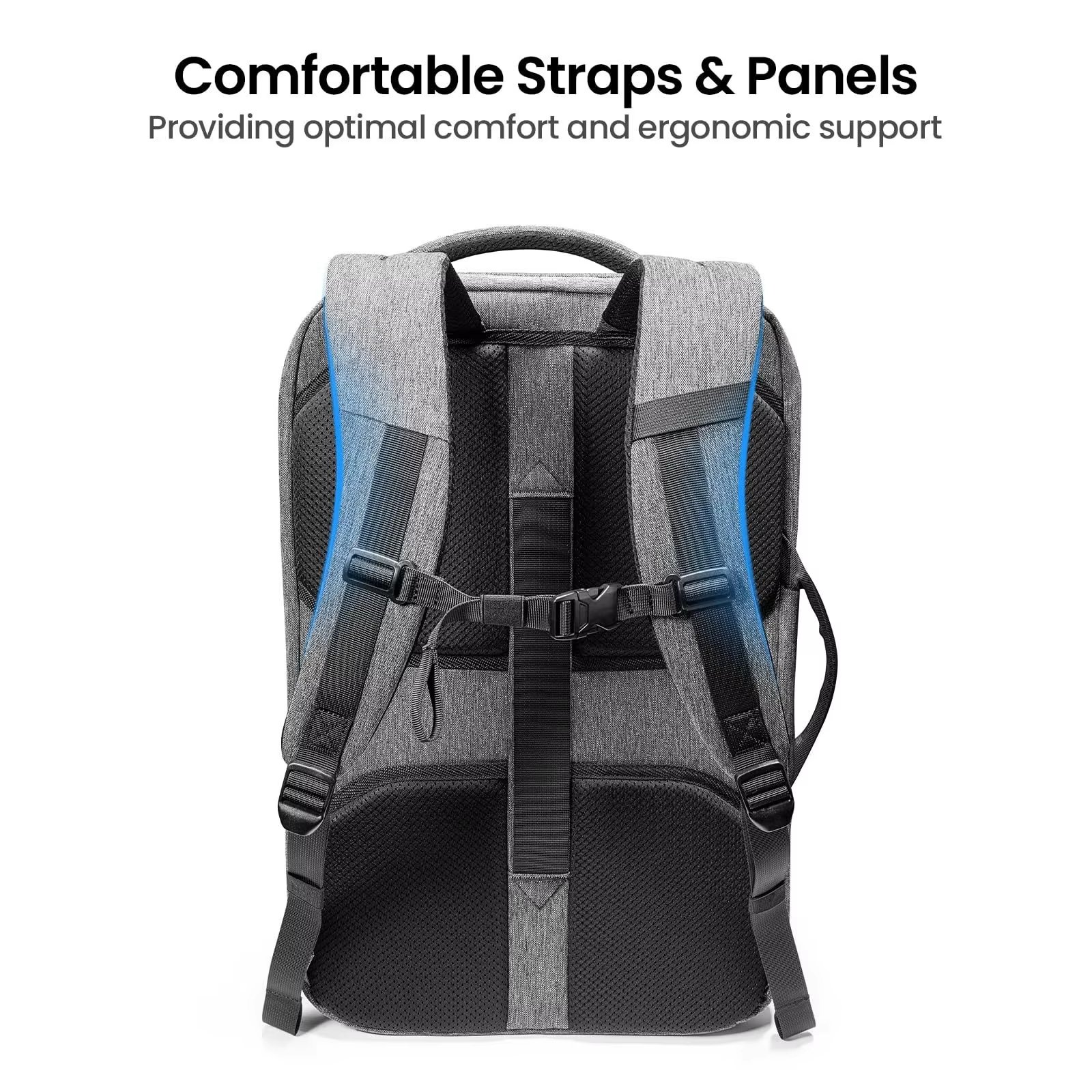 Water-Resistant Large Capacity Lightweight Business Travel 1860D Fabric Laptop Backpack product detail