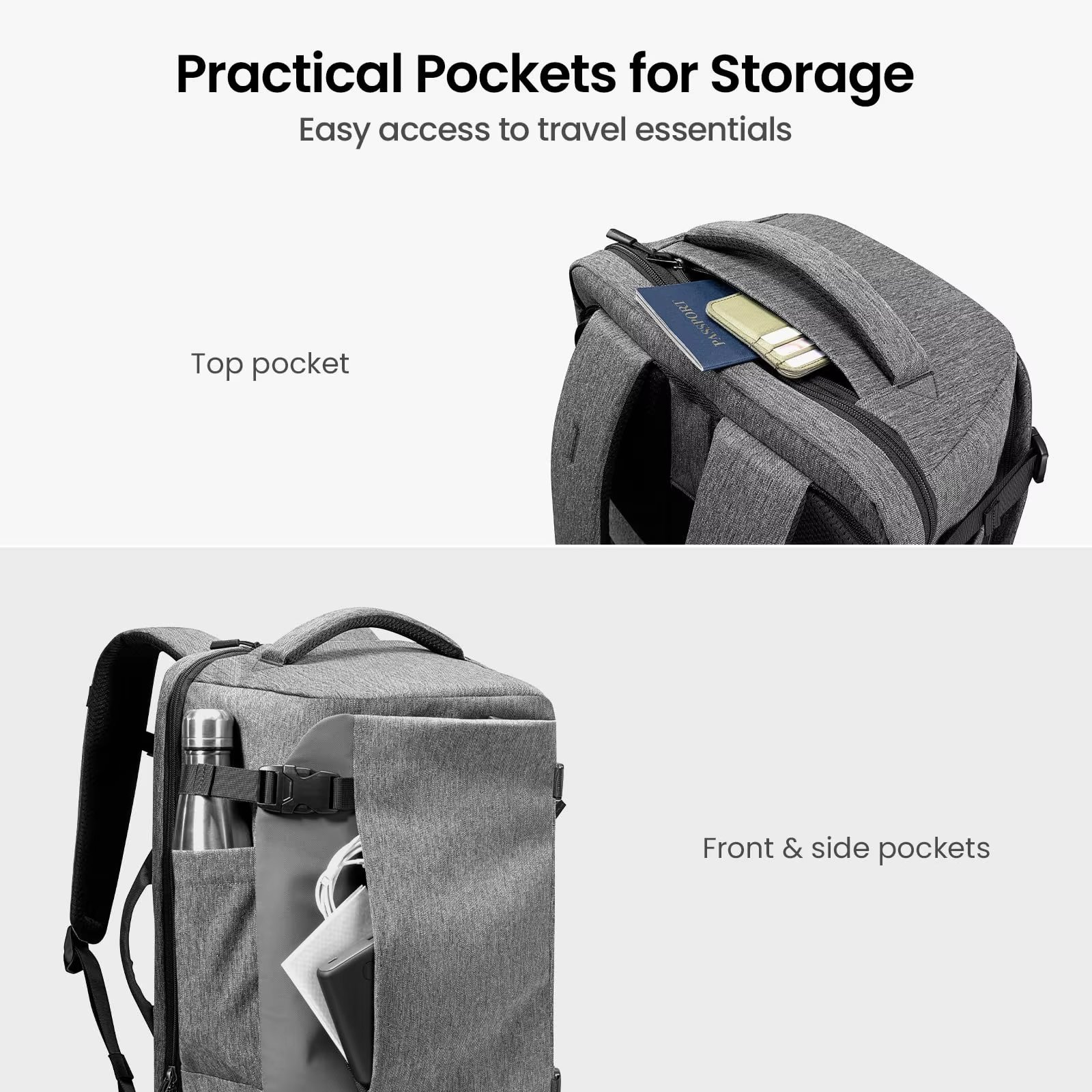Water-Resistant Large Capacity Lightweight Business Travel 1860D Fabric Laptop Backpack product detail