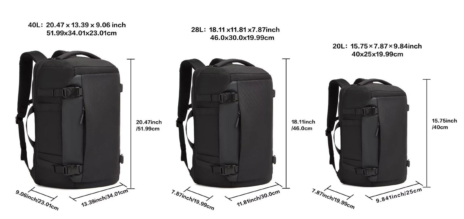 Water-Resistant Large Capacity Lightweight Business Travel 1860D Fabric Laptop Backpack product detail