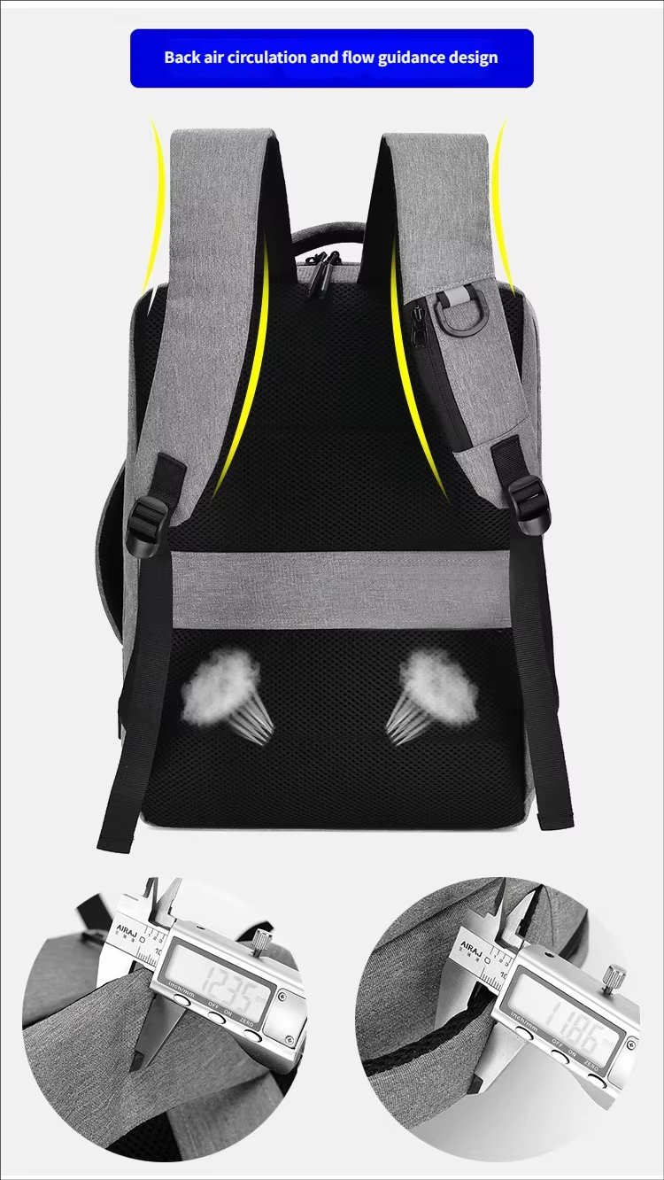 Water-Resistant Lightweight USB Modern Business Oxford Laptop Backpack product detail