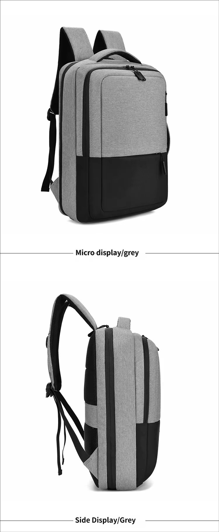 Water-Resistant Lightweight USB Modern Business Oxford Laptop Backpack product detail