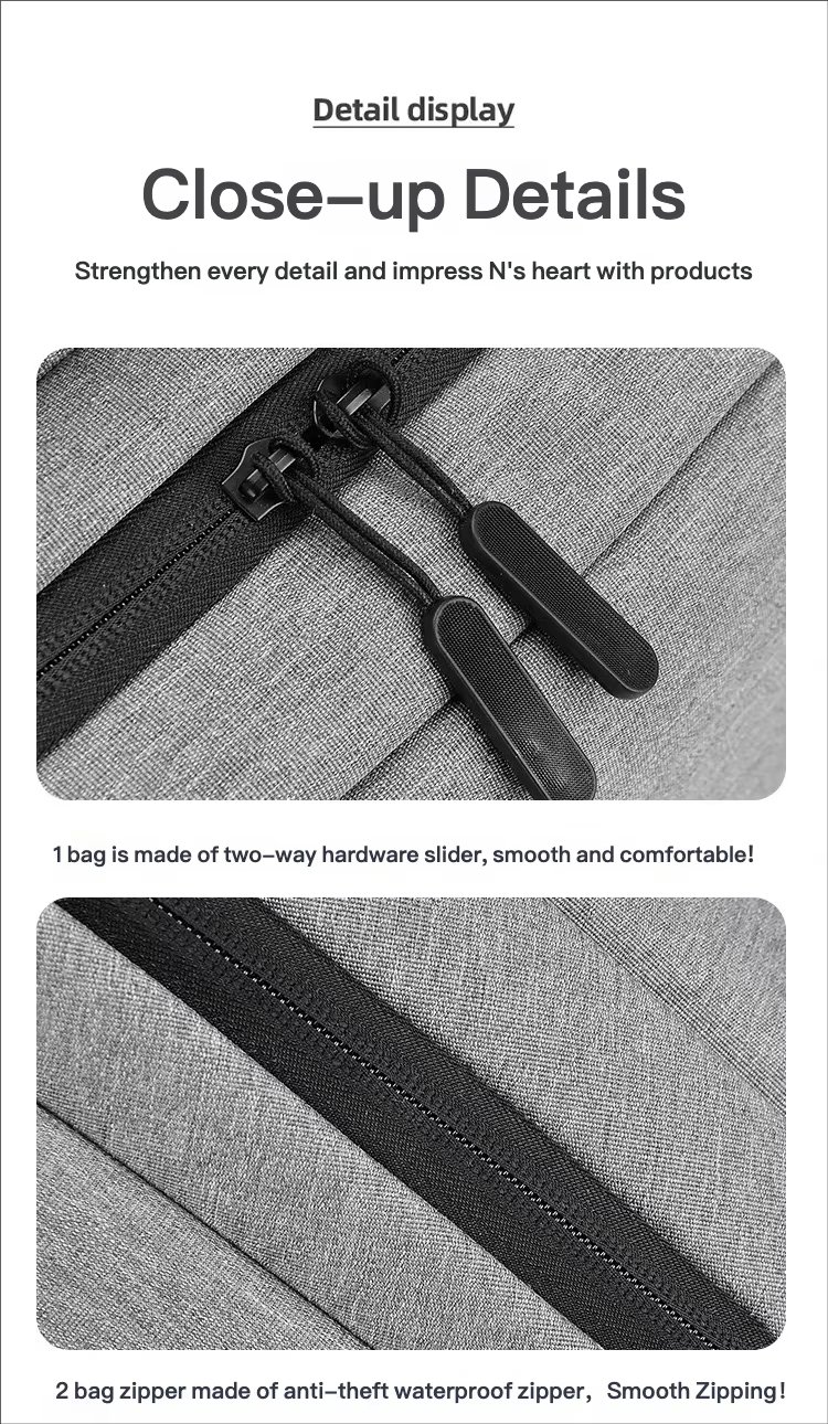 Water-Resistant Lightweight USB Modern Business Oxford Laptop Backpack product detail