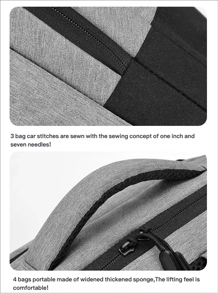 Water-Resistant Lightweight USB Modern Business Oxford Laptop Backpack product detail