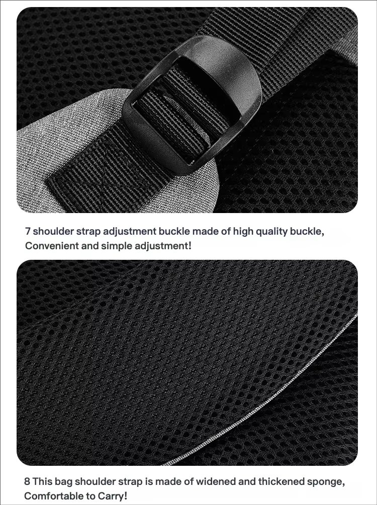 Water-Resistant Lightweight USB Modern Business Oxford Laptop Backpack product detail