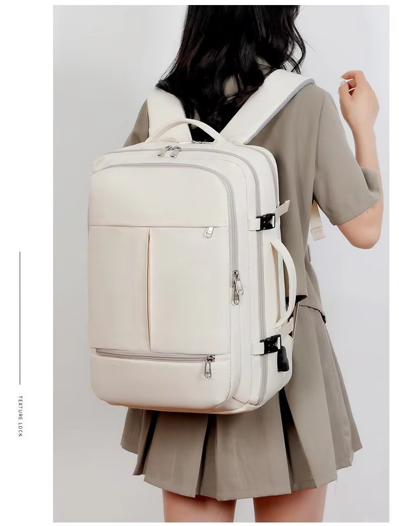 Water-Resistant Large Capacity USB Travel School Oxford Laptop Backpack product detail