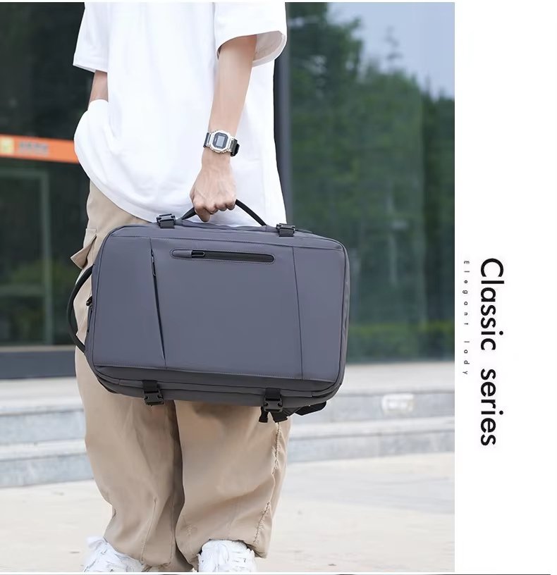 Water-Resistant Large Capacity Expandable USB Business Oxford Laptop Backpack product detail