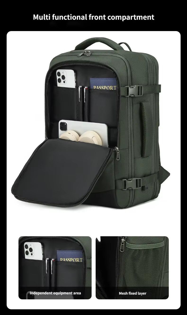 Water-Resistant Large Capacity Expandable Business Travel Oxford Laptop Backpack product detail