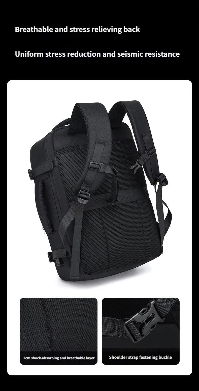 Water-Resistant Large Capacity Expandable Business Travel Oxford Laptop Backpack product detail