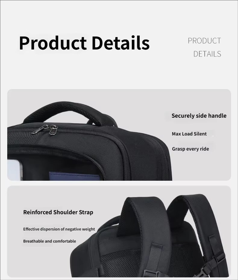Water-Resistant Large Capacity Expandable Business Travel Oxford Laptop Backpack product detail
