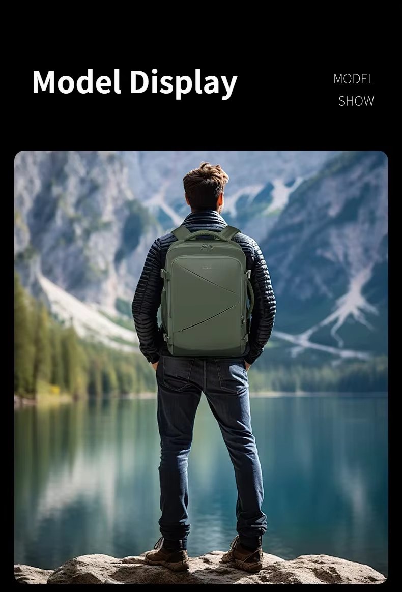 Water-Resistant Large Capacity Expandable Business Travel Oxford Laptop Backpack product detail